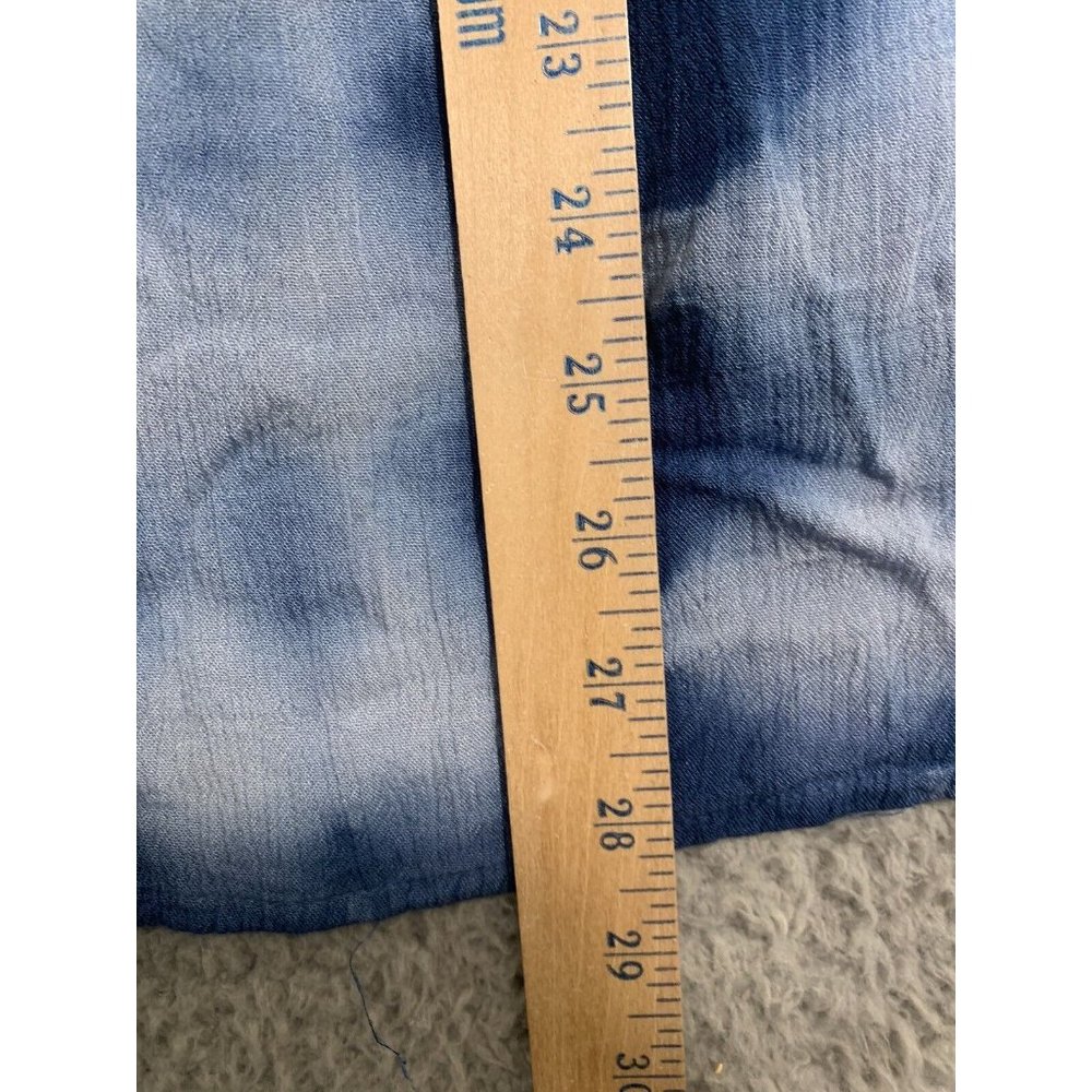 Soft Surroundings Cold Shoulder Tunic Tie Dye Gauze‎ Like Blue Rayon Large L - Picture 9 of 12